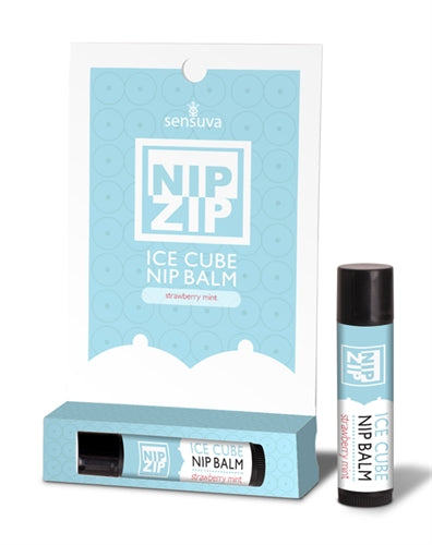 Nip Zip Ice Cube Nip Balm - Strawberry Mint - Tube Carded SEN-NZVL270