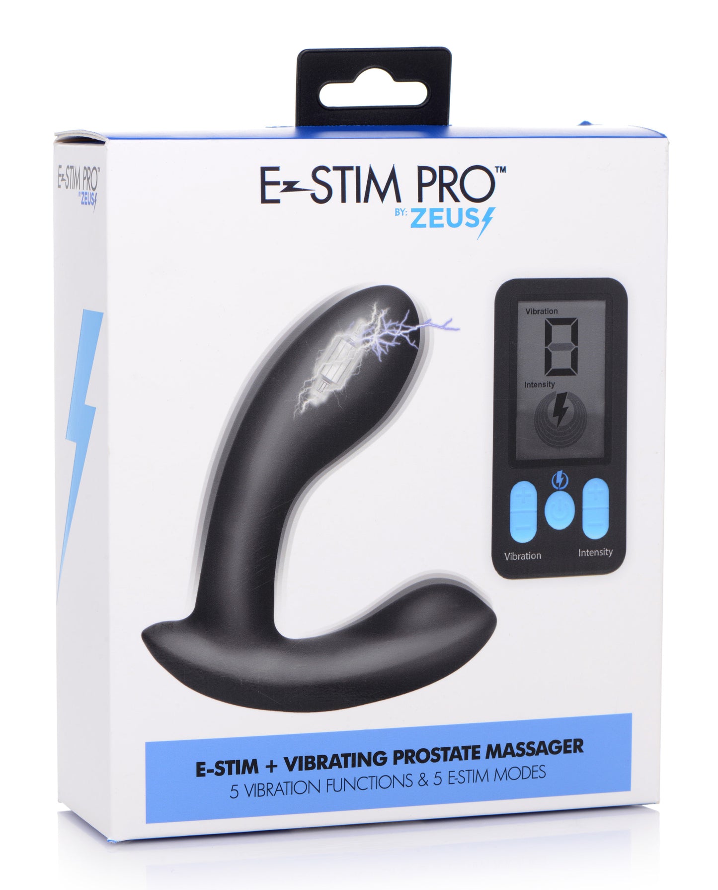 E-Stim and Vibrating Prostate Massager - Black ZE-AG663