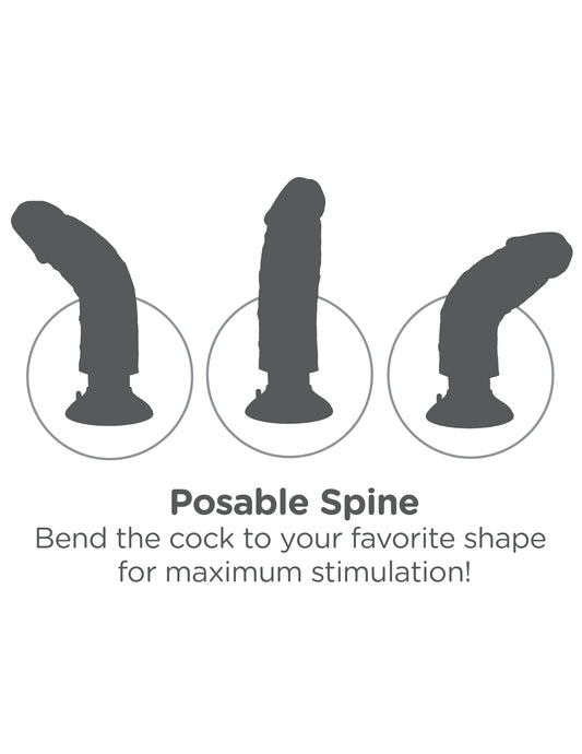 King Cock 8-Inch Vibrating Cock With Balls - Flesh PD5407-21