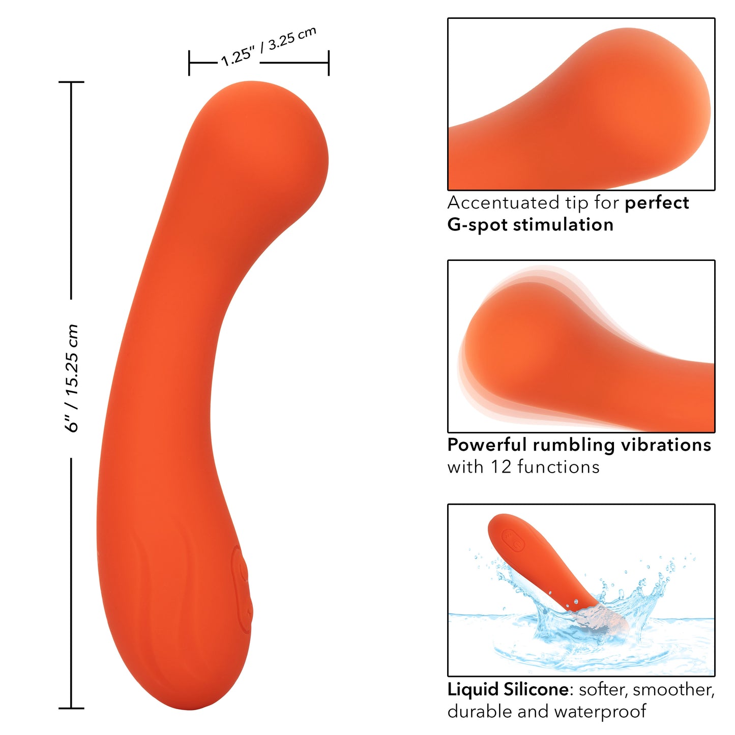 Stella Liquid Silicone G-Wand - Orange SE4368053