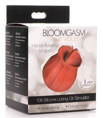 Bloomgasm - Wild Violet 10x Licking Clit  Stimulator - Red INM-AG918