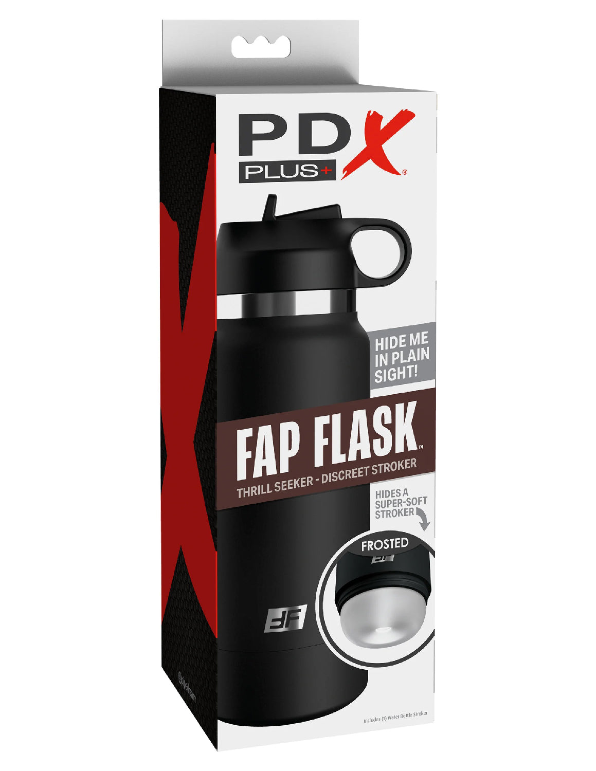 Fap Flask - Thrill Seeker - Black Bottle - Frosted PDRD629-20