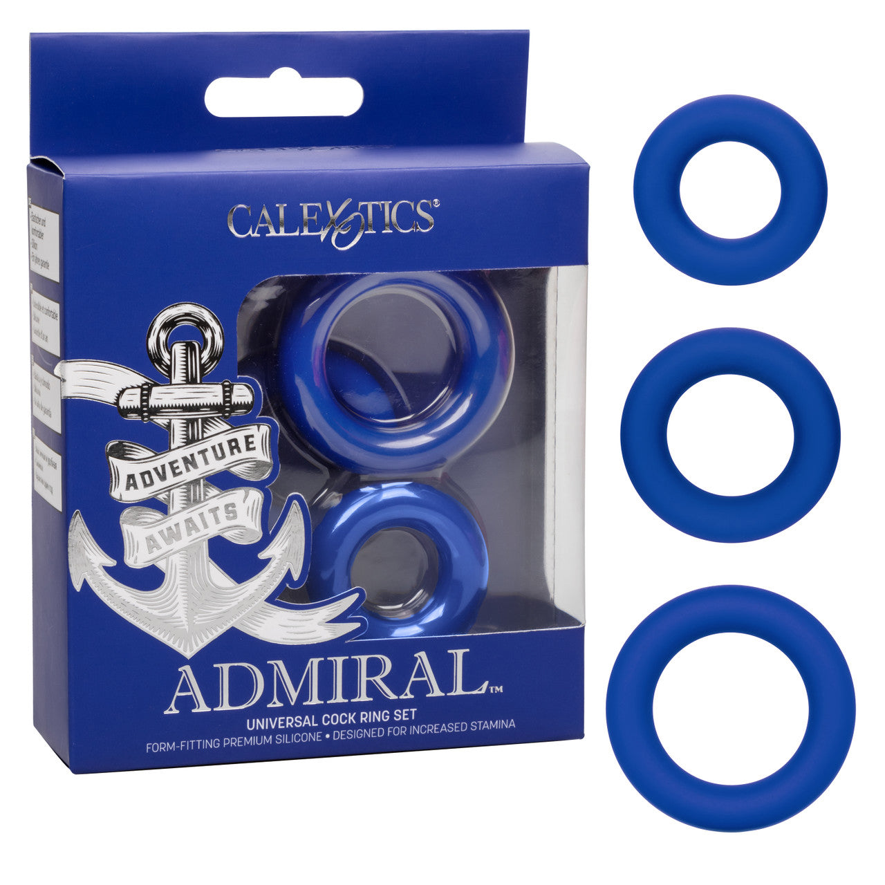 Admiral Universal Cock Ring Set - Blue SE6010503