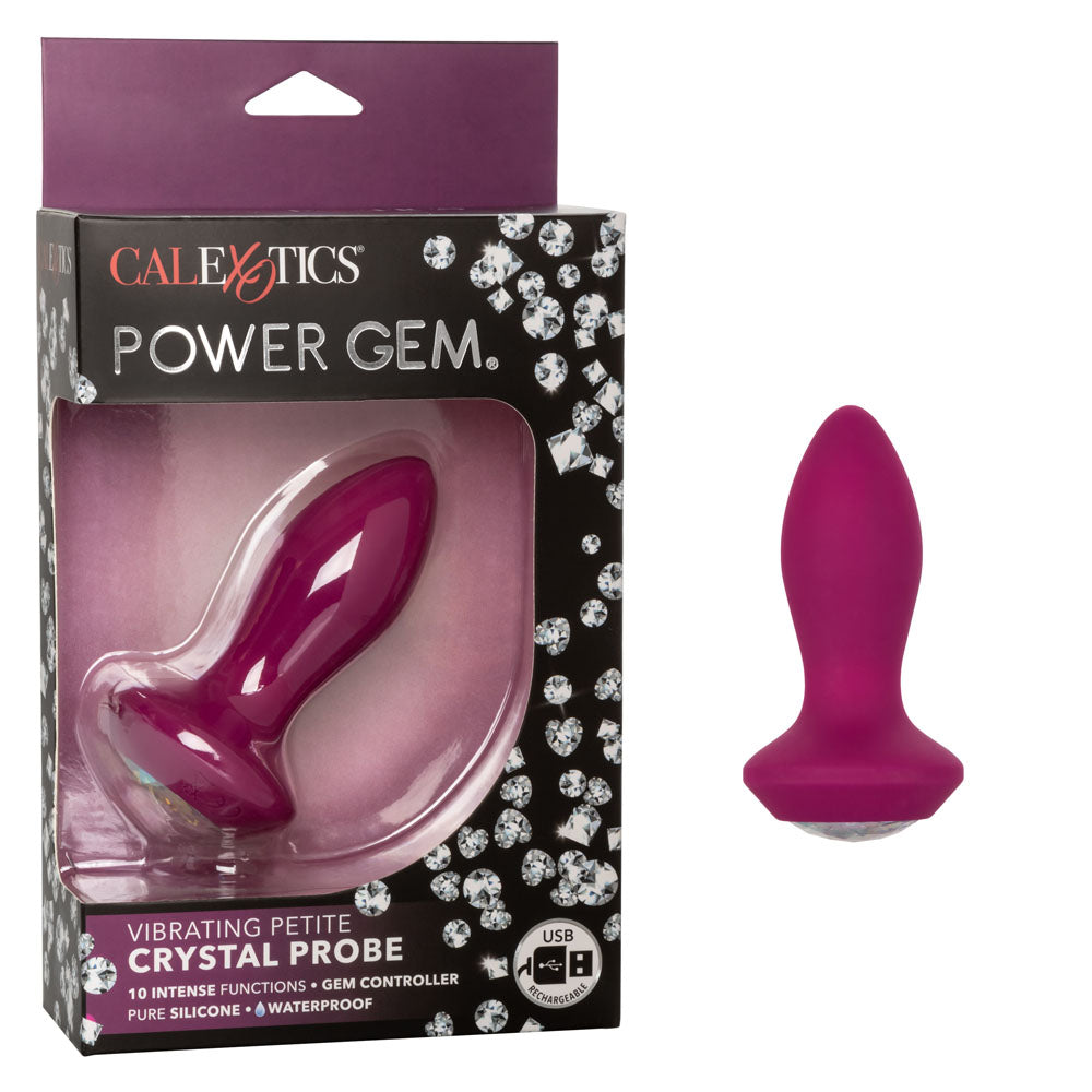 Power Gem Vibrating Petite Crystal Probe - Purple SE0385073