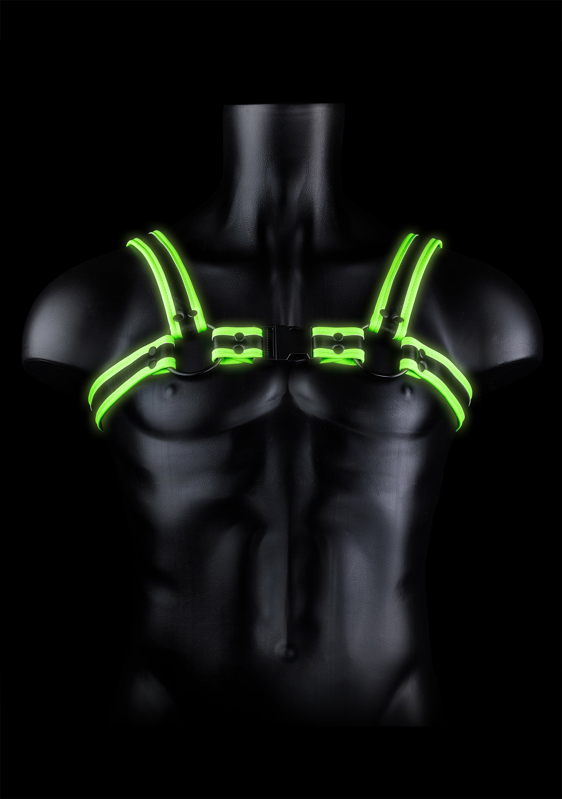 Bonded Leather Buckle Harness - Large/xlarge -  Glow in the Dark OU-OU773GLOLXL