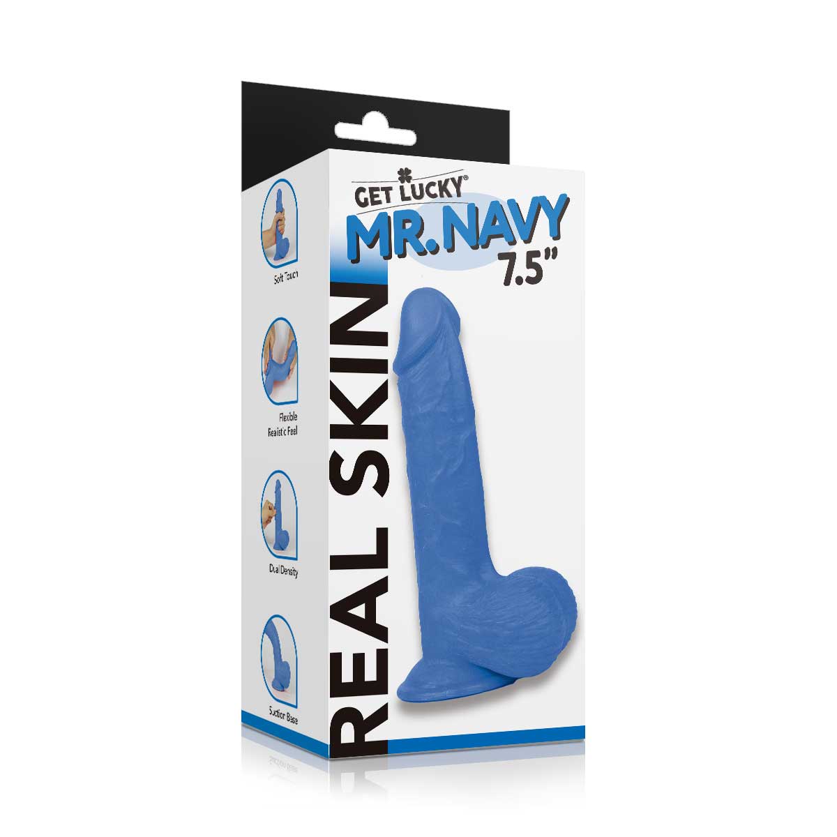 Get Lucky Ms. Navy 7.5 Inch Dildo - Blue TMN-GL-4578