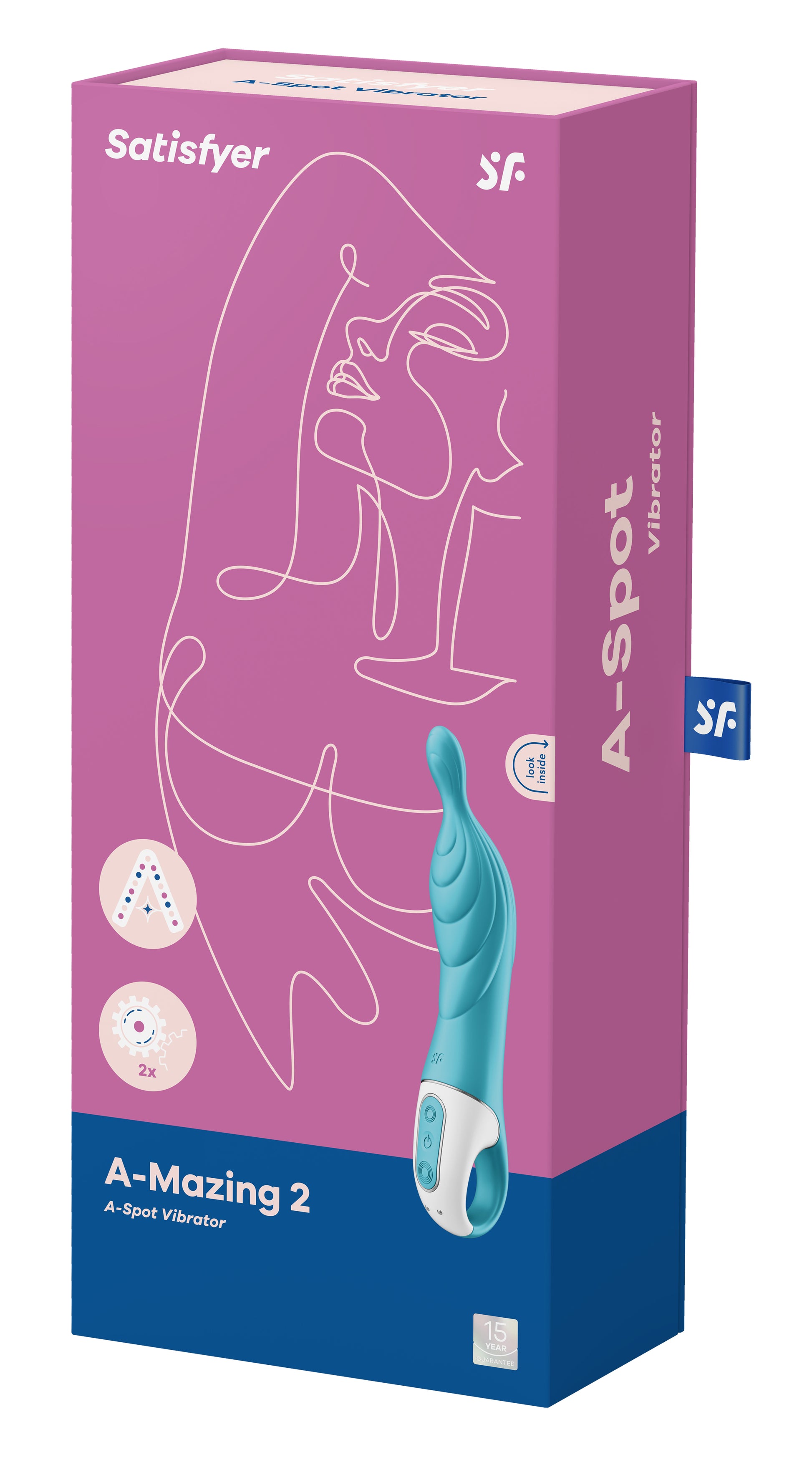 A-Mazing 2 a-Spot Vibrator - Turquoise Turquoise SAT-J2018-213-1