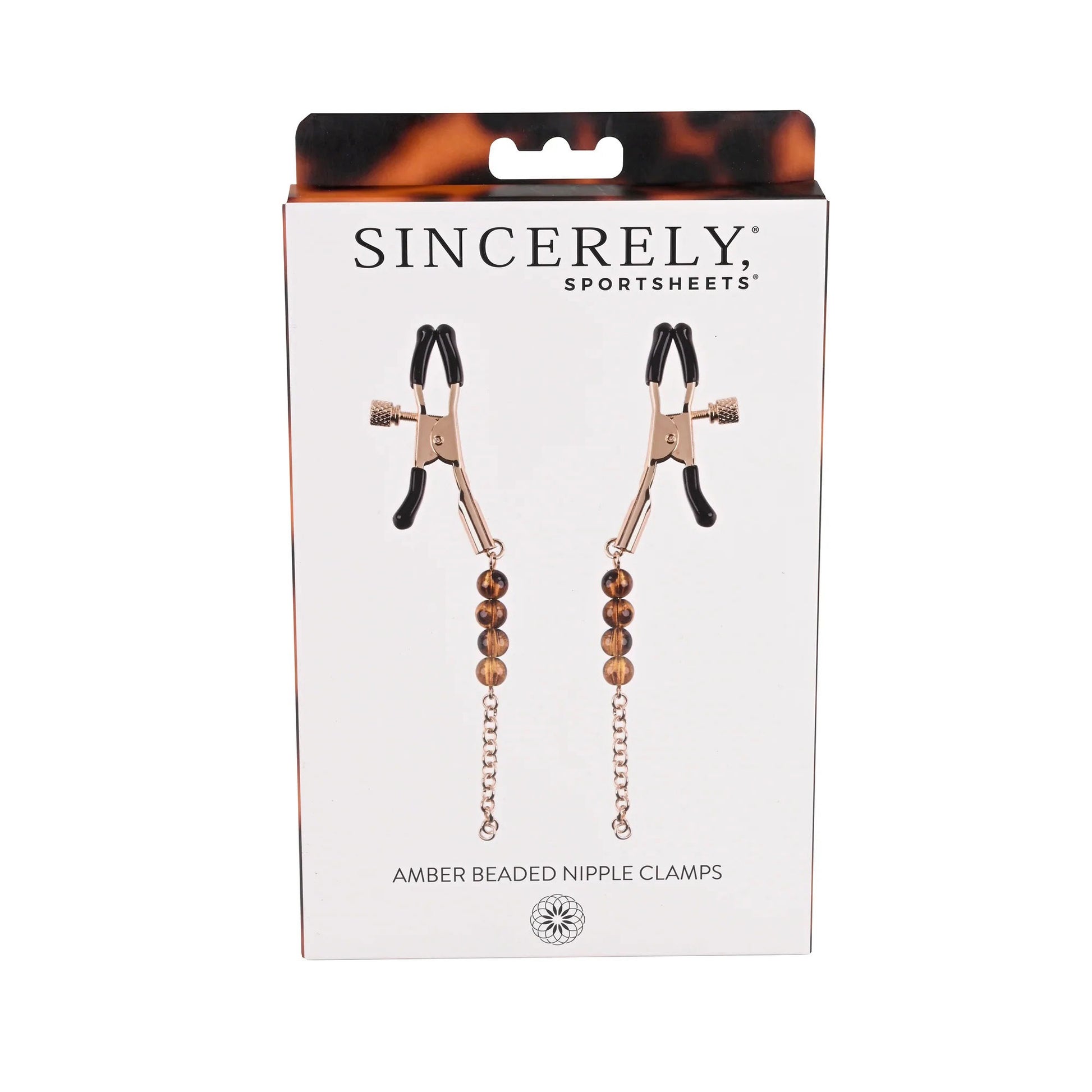 Sincerely Amber Beaded Nipple Clamp SS52105