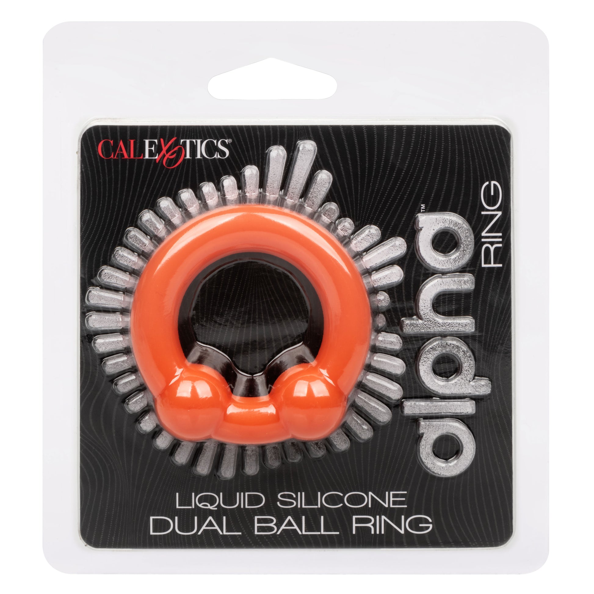 Alpha Liquid Silicone Dual Ball Ring - Orange Orange SE1492122