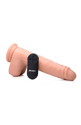 Big Shot 9 Inch Silicone Thrusting Dildo With - Balls and Remote CN-19-1012-10