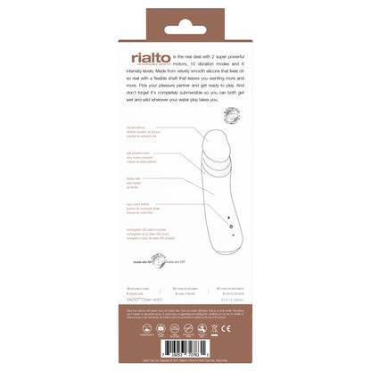 Rialto Rechargeable Vibrator - Mocha VI-L0114