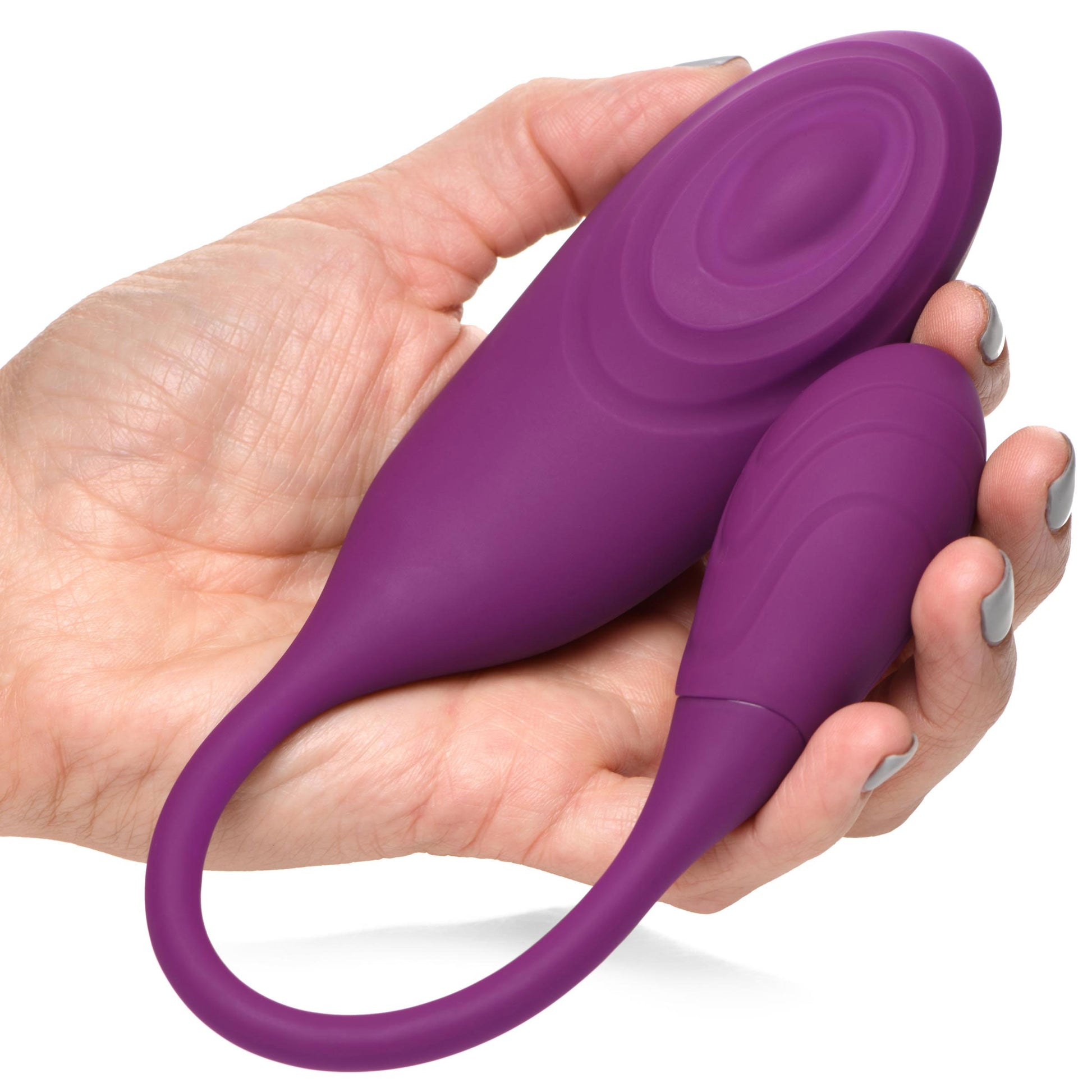 Slim Pulse 7x Pulsing Clit Stimulator and  Vibrating Egg - Purple INM-AG982