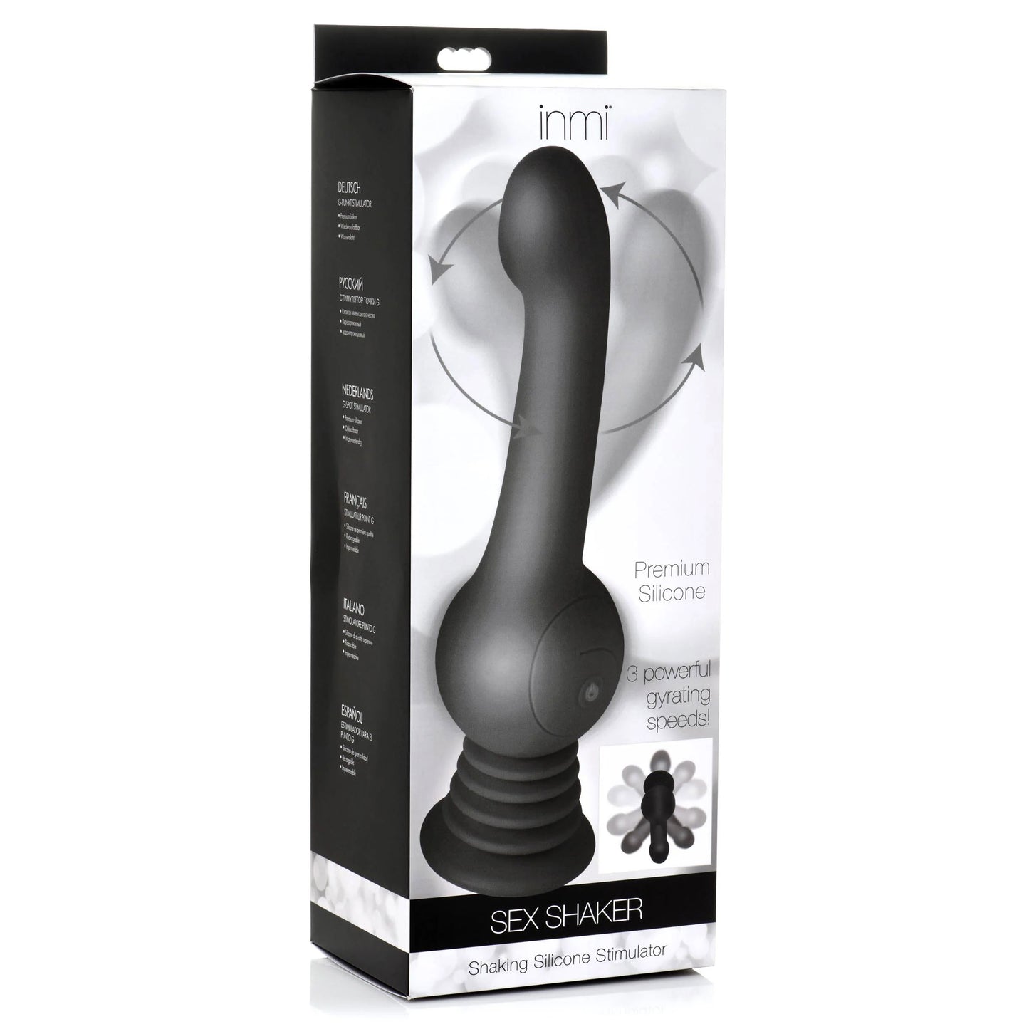 Sex Shaker Shaking Silicone Stimulator - Black INM-AH085-BLK