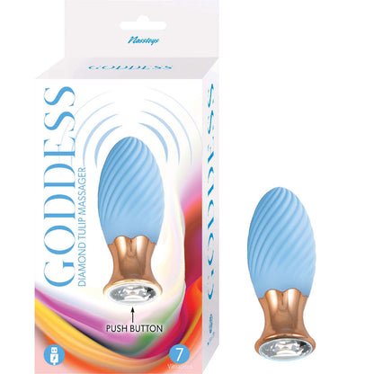 Goddess Diamond Tulip Massager - Blue NW3209