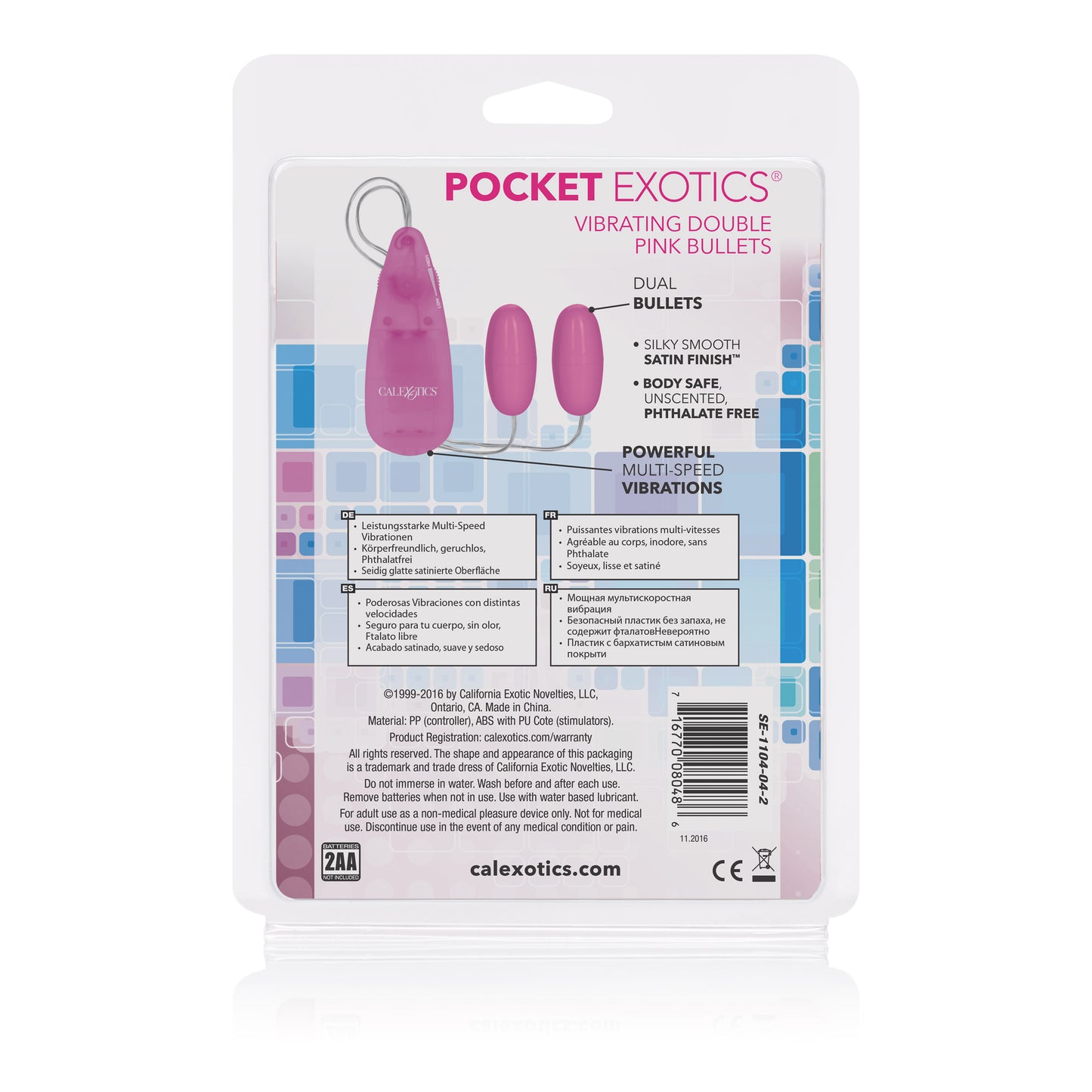 Pocket Exotics Vibrating Double Pink Passion Bullets - Pink SE1104042