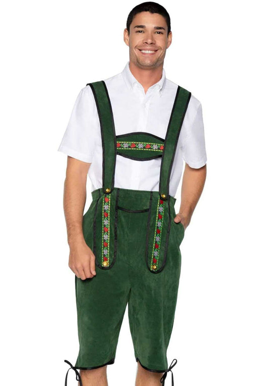 Men's Beerfest Lederhosen Oktoberfest Costume -  X-Large - Green LA-86929GRNXL