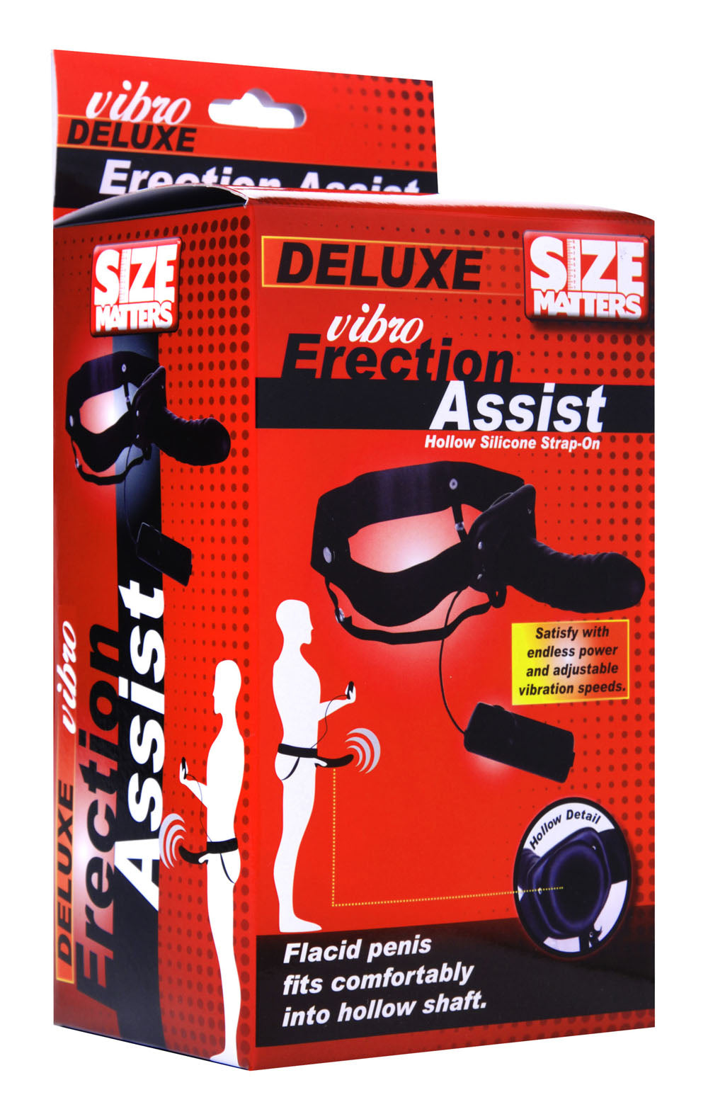 Deluxe Vibro Erection Assist Hollow Silicone  Strap-On SM-AD284