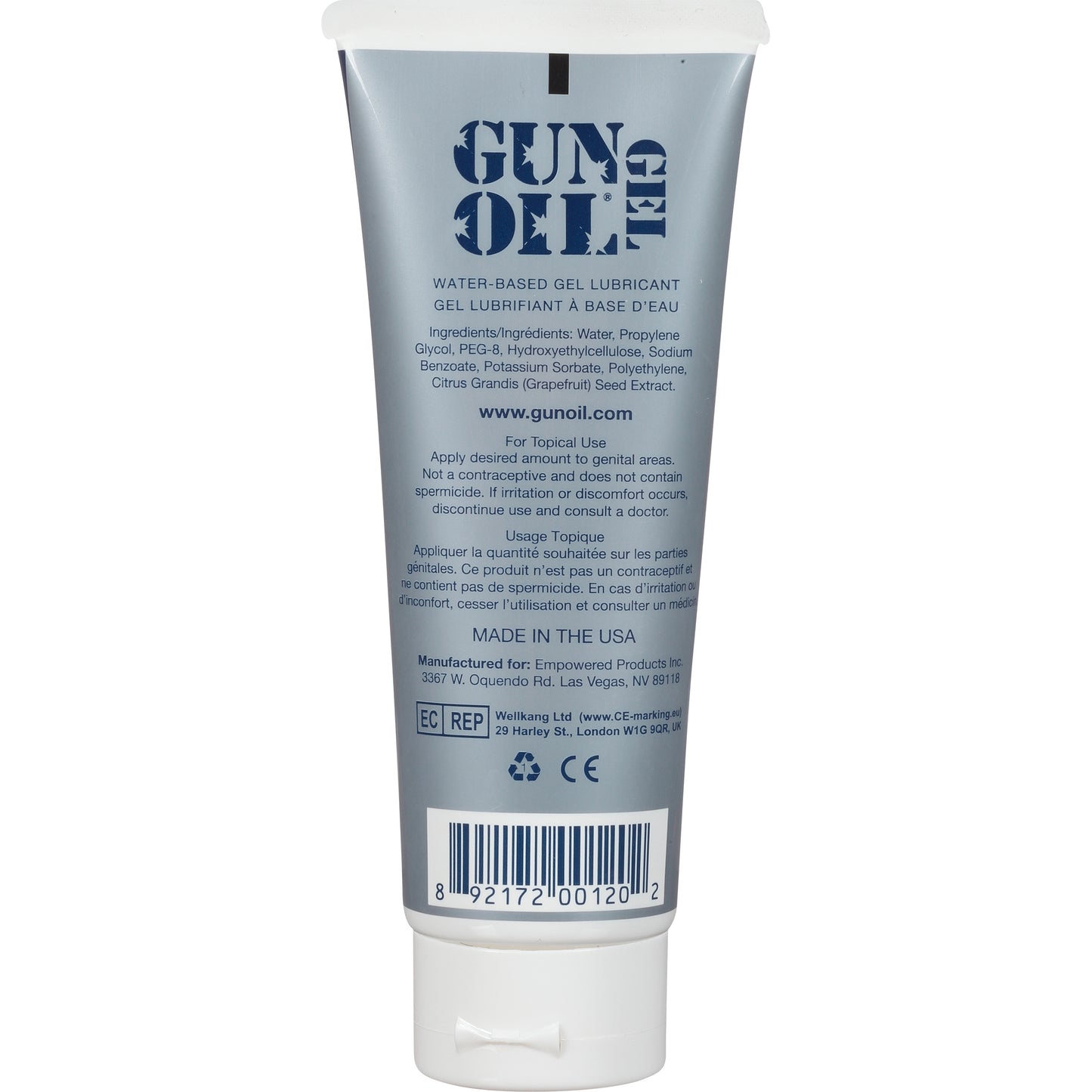 Gun Oil H20 Gel - 3.3 Oz. Tube HGT-3.3