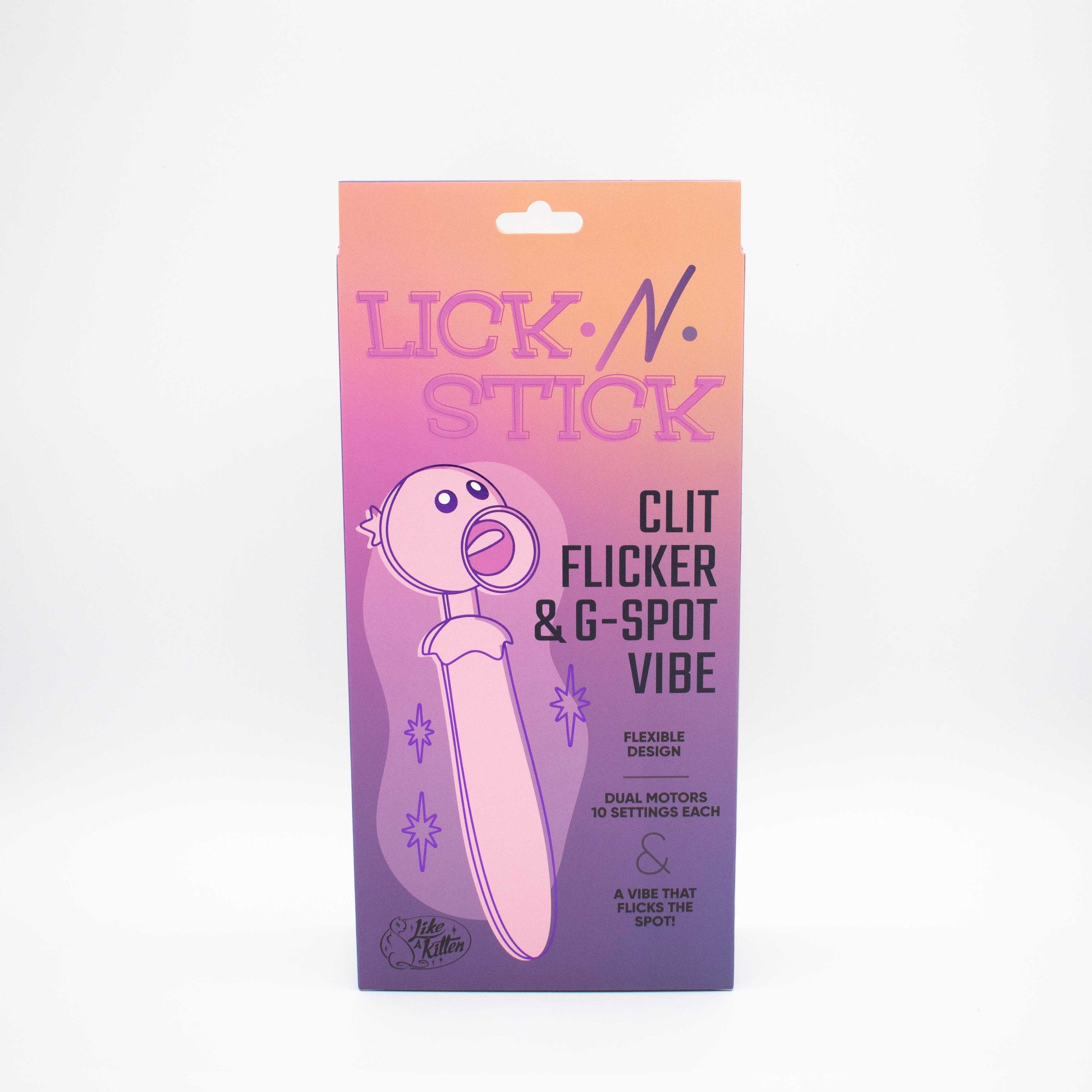 Lick n' Stick Clit Flicker and G-Spot Vibrator -  Pink LAK-9097