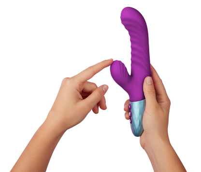 Delola Liquid Silicone Rabbit - Purple FF-1027-02