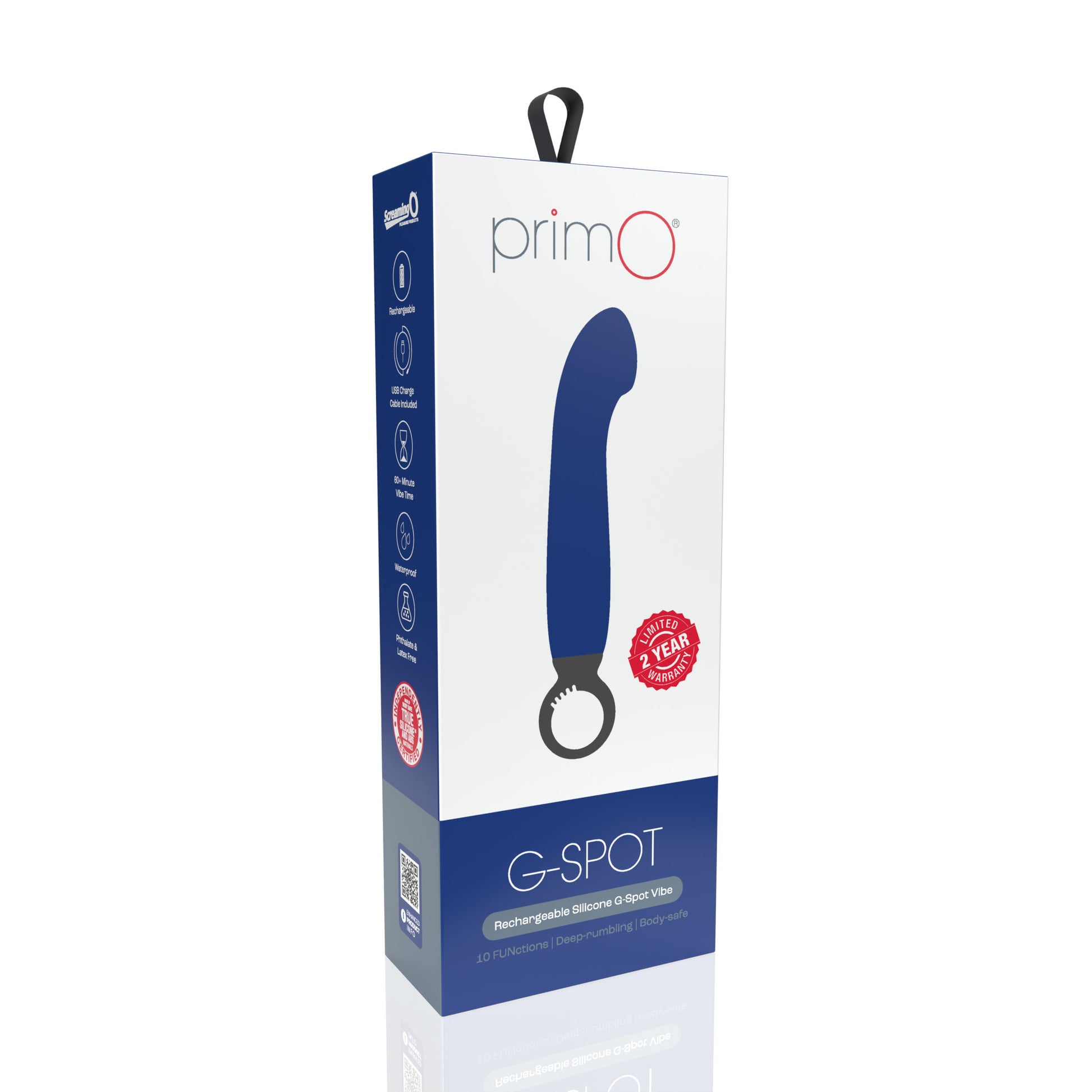 Primo G-Spot Rechargeable Vibrator - Blueberry AP3-BB