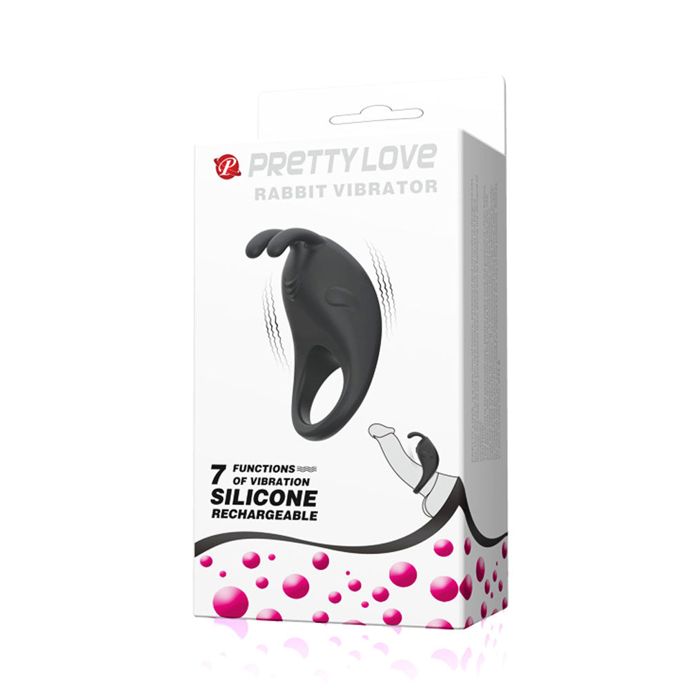 Pretty Love Rabbit Vibrator - Black BI-210152