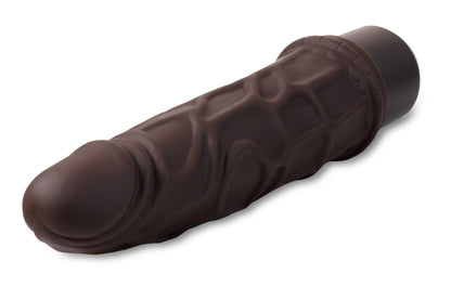 Dr. Skin Silicone - Dr. Robert - 7 Inch Vibrating  Dildo - Brown BL-12096