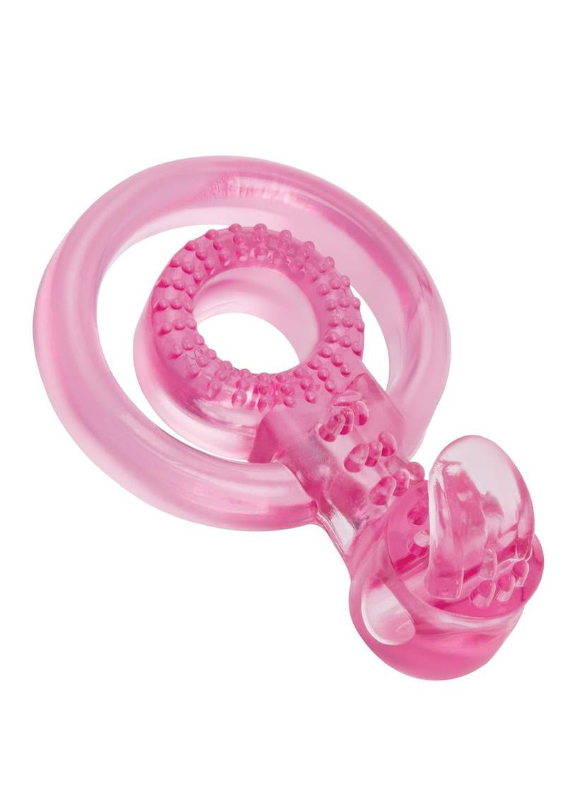 Bodywand Rechargeable Duo Ring With Clit Tickler - Pink X-BW1508