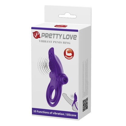 Pretty Love Vibrant Penis Ring - Purple BI-210203-1