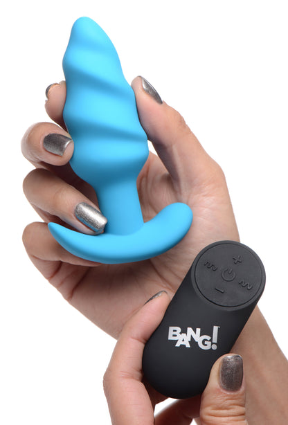 21x Silicone Swirl Plug With Remote - Blue BNG-AG564-BLU