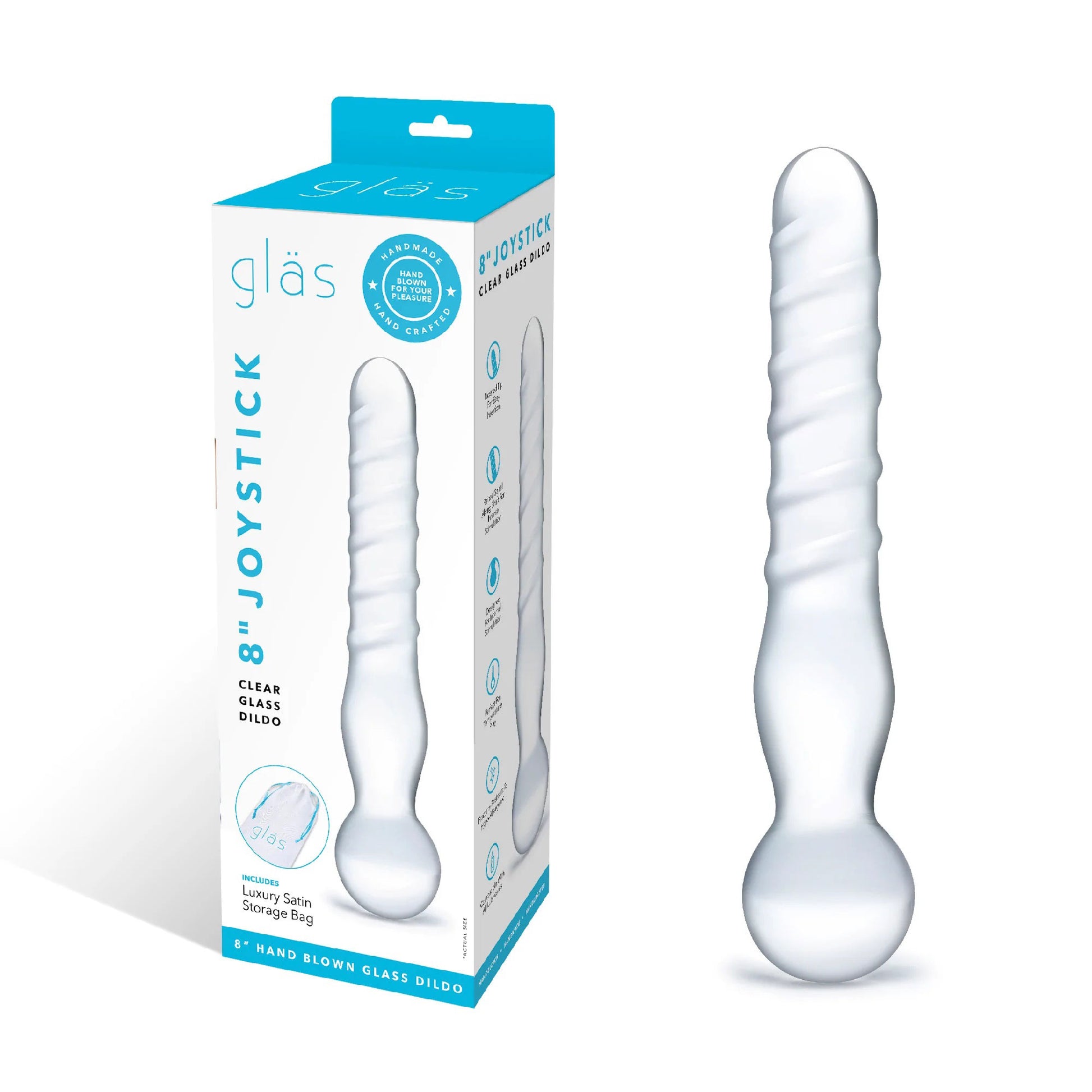 Joystick Clear Glass Dildo GLAS-82