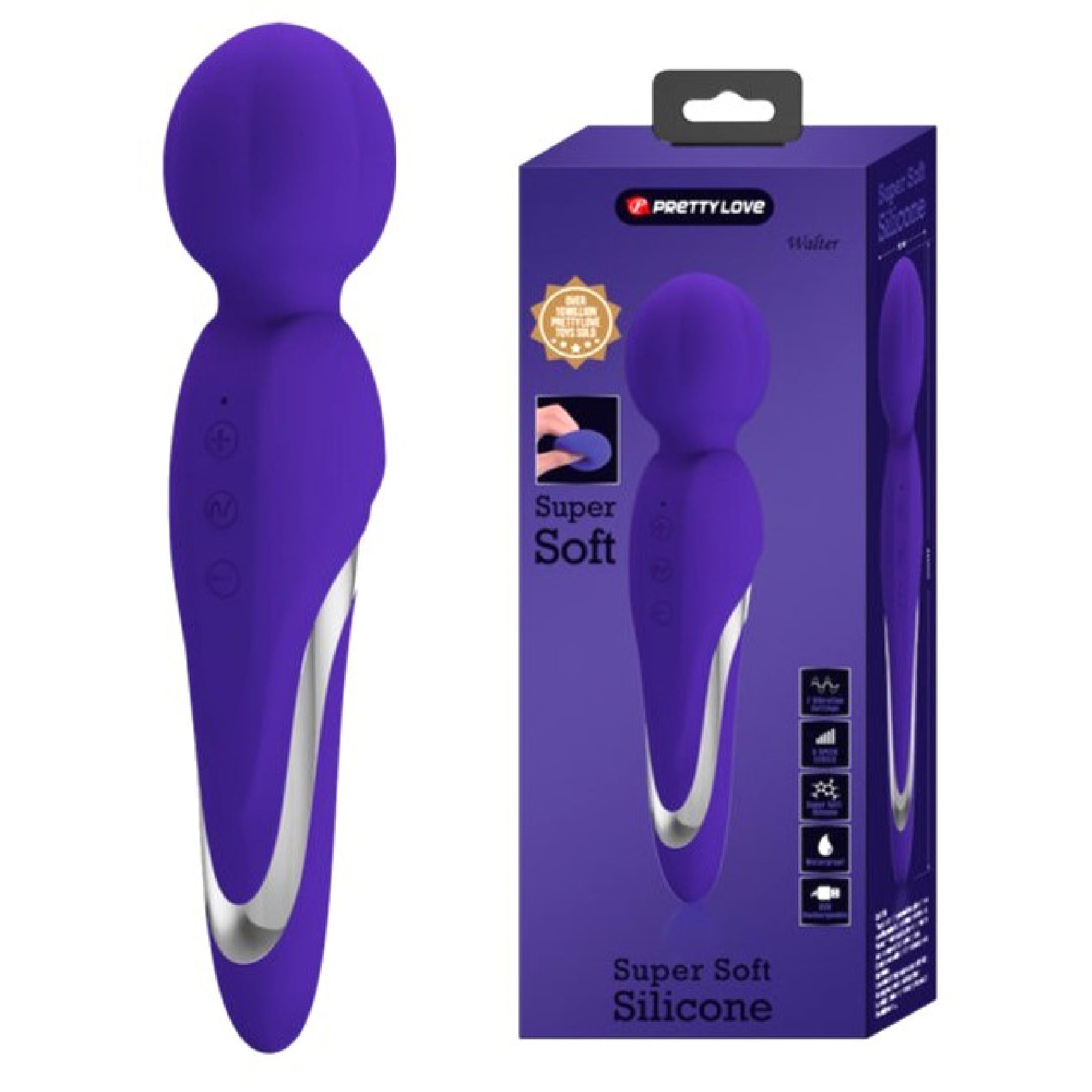 Walter Super Soft Silicone Wand - Violet BI-014622-3