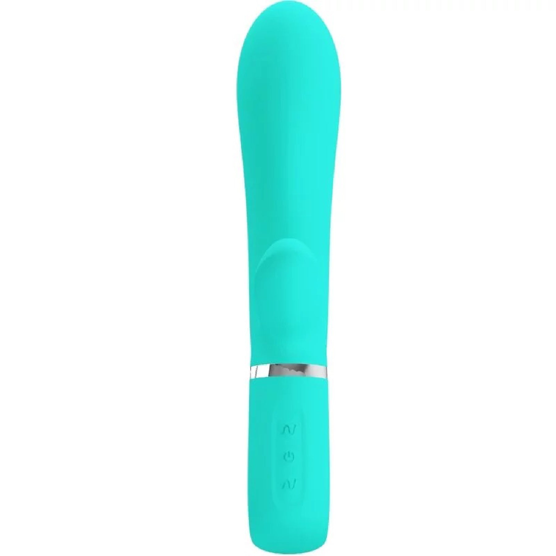 Thomas Super Soft Silicone Rabbit Vibrator -  Turquoise BI-014621-4