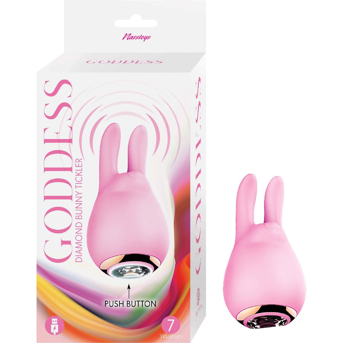 Goddess Diamond Bunny Tickler - Pink NW3207