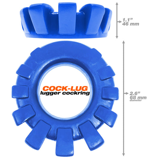 Cock-Lug Lugged Cockring -  Marine Blue OX-1922-MRN