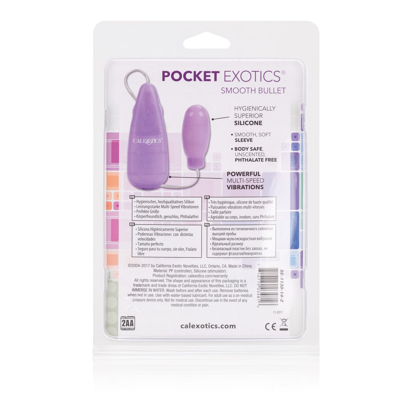 Silicone Slims Vibrating Smooth Bullet - Purple SE1130142