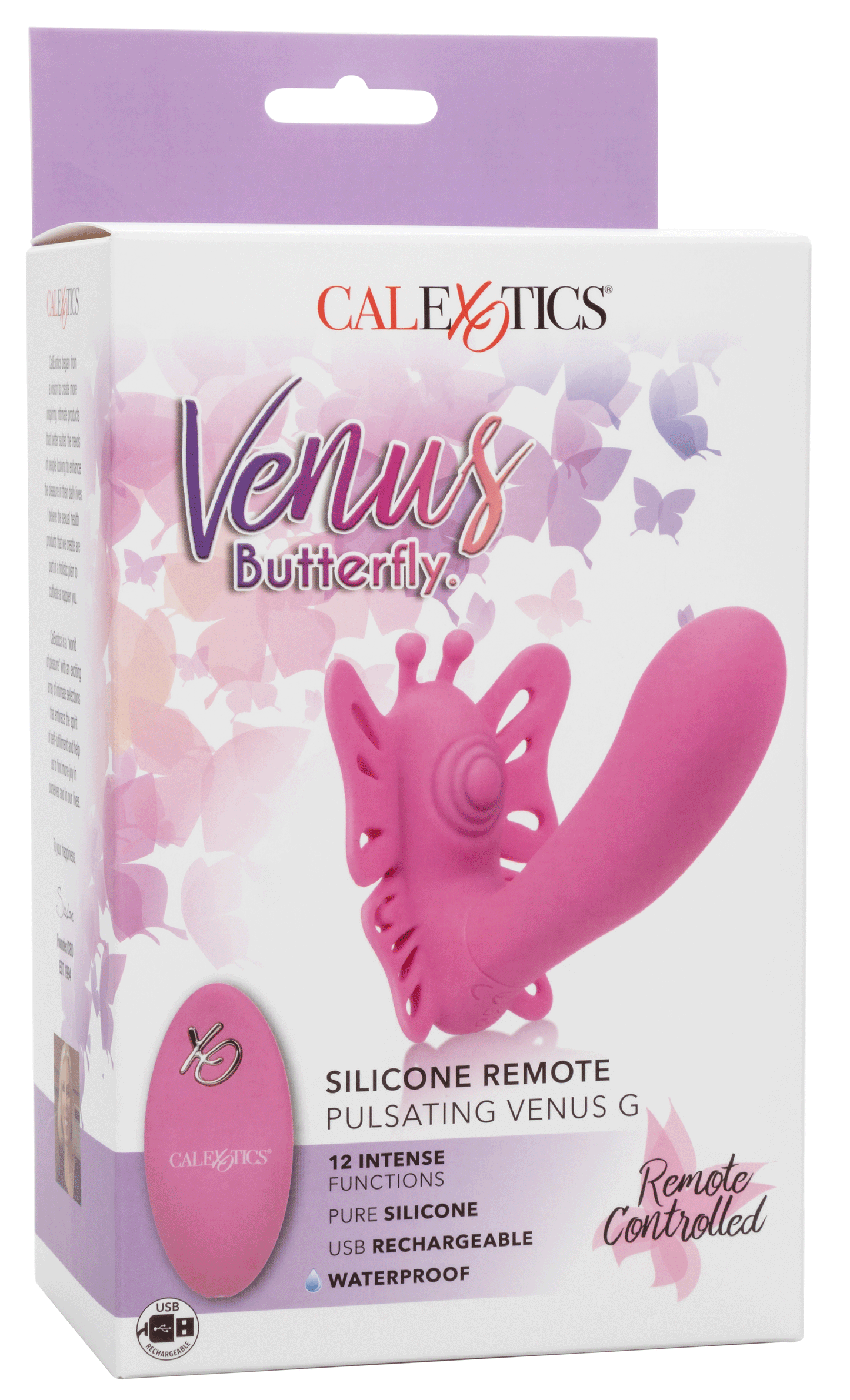 Venus Butterfly Silicone Remote Pulsating Venus G  - Pink SE0583153