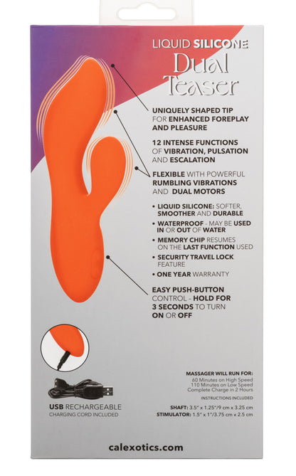 Stella Liquid Silicone Dual Teaser - Orange SE4368303