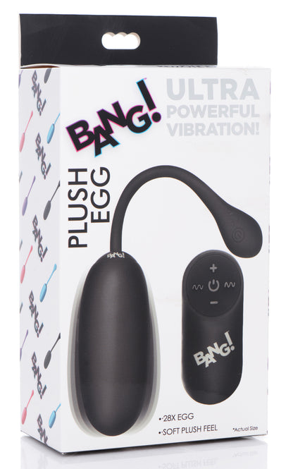 28x Plush Egg and Remote - Black BNG-AG590-BLK