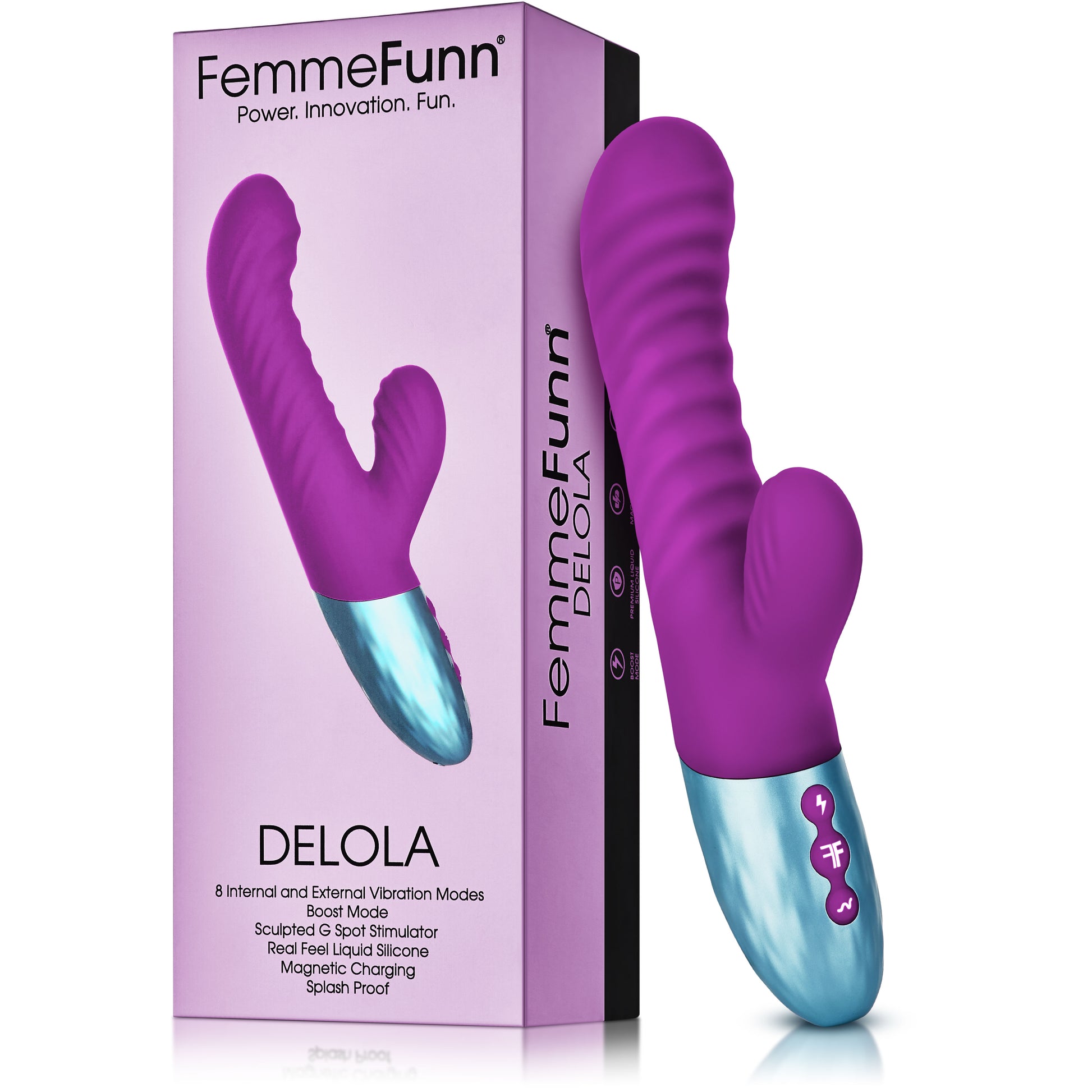 Delola Liquid Silicone Rabbit - Purple FF-1027-02