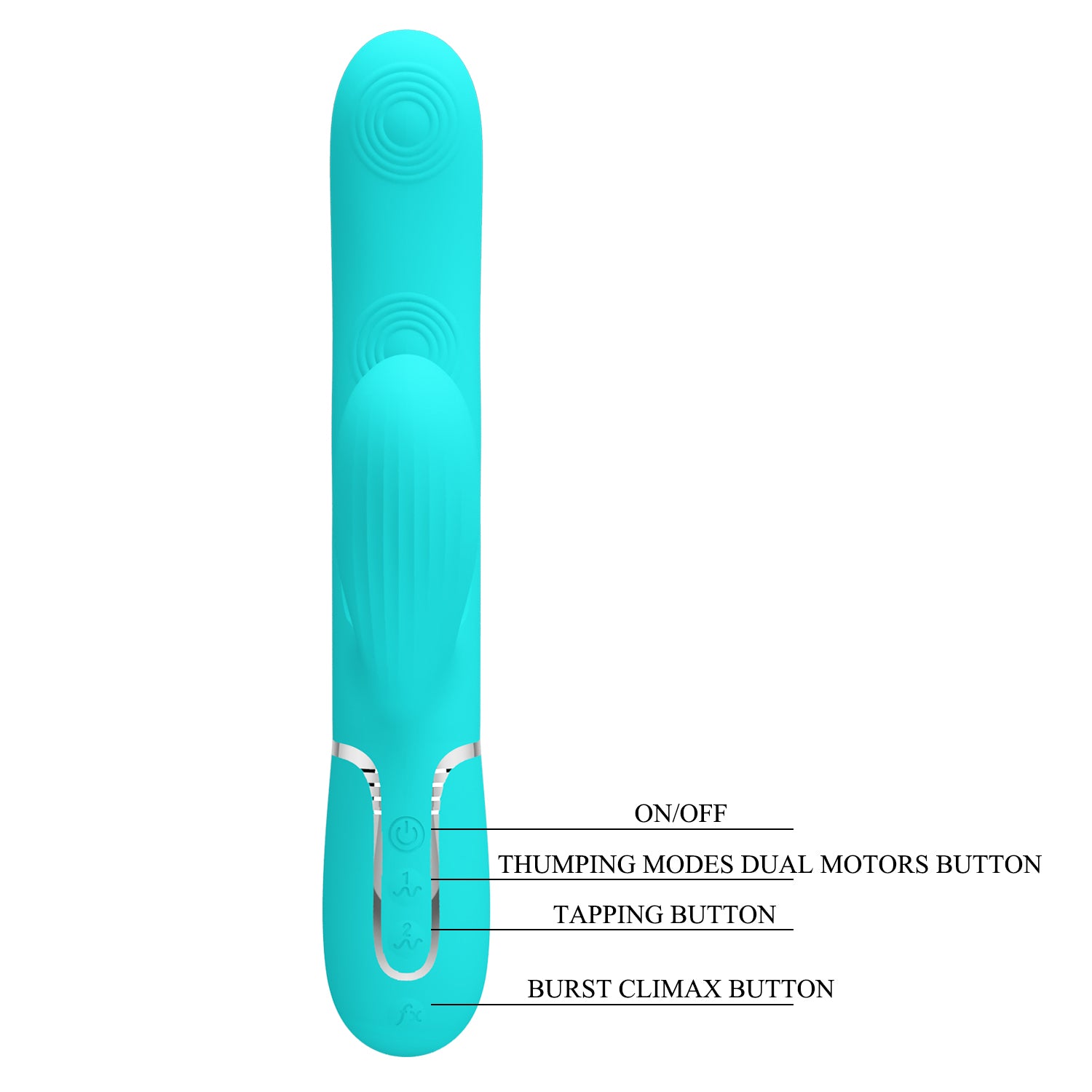 Perdita Twinkled Tenderness Vibrator - Turquoise BW-500015-1