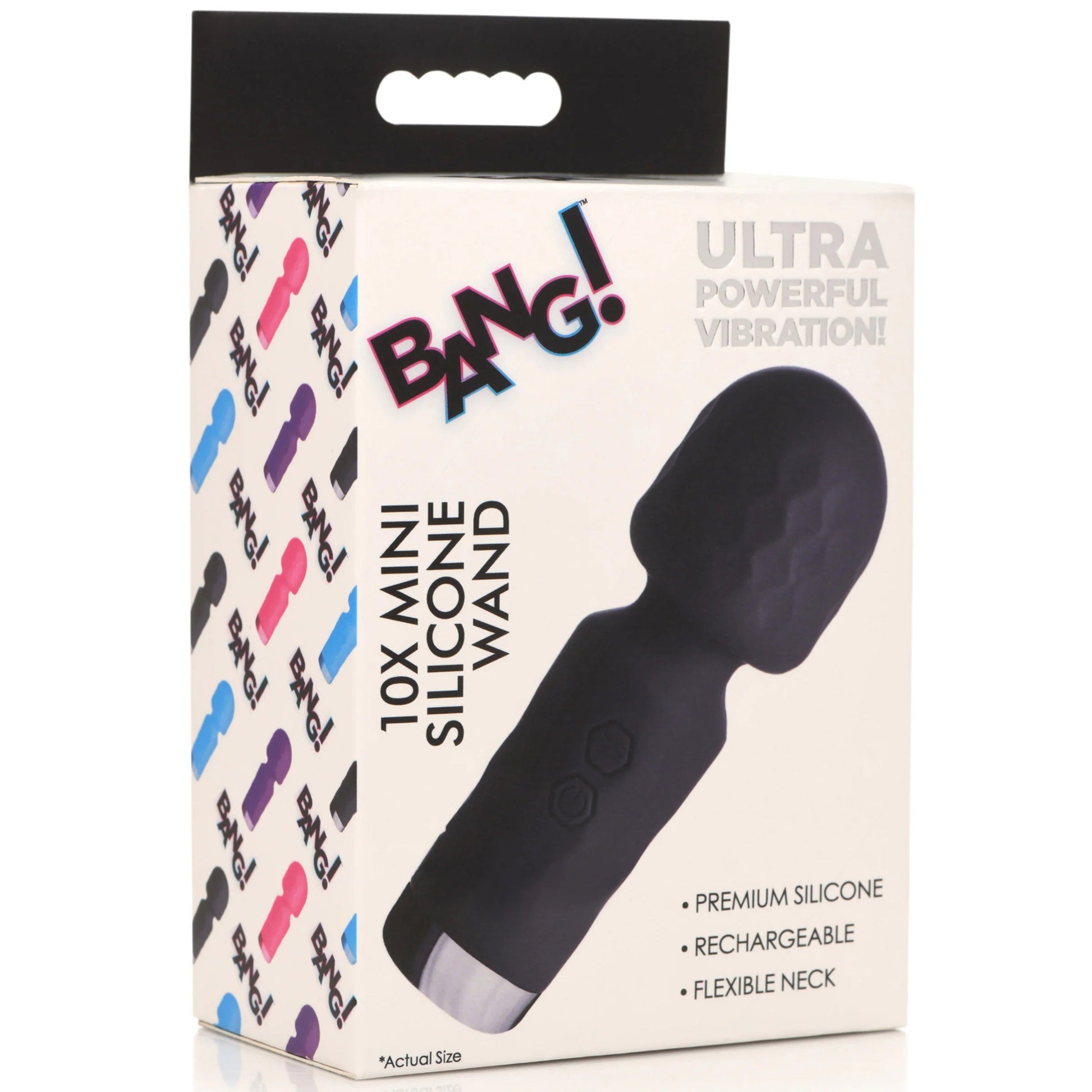 10x Mini Silicone Wand -  Black BNG-AH205-BLK