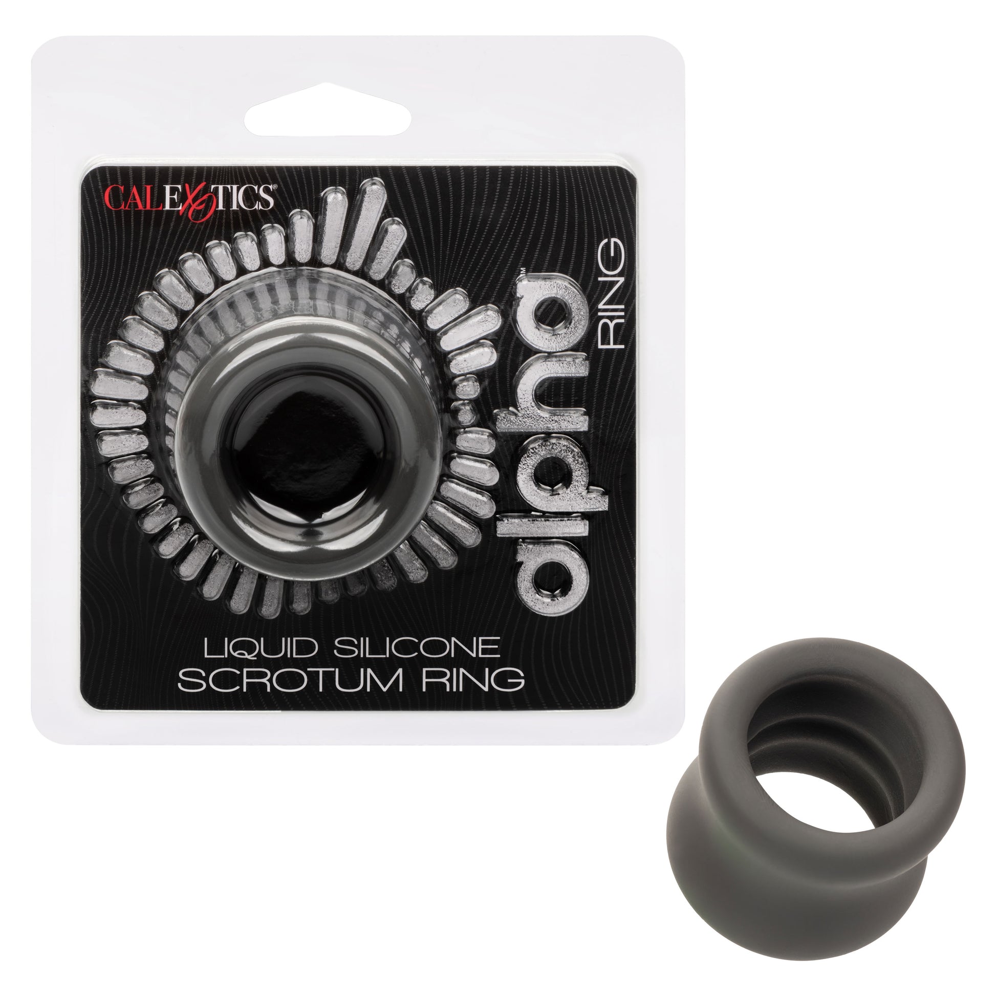 Alpha Liquid Silicone Scrotum Ring - Gray Gray SE1492602