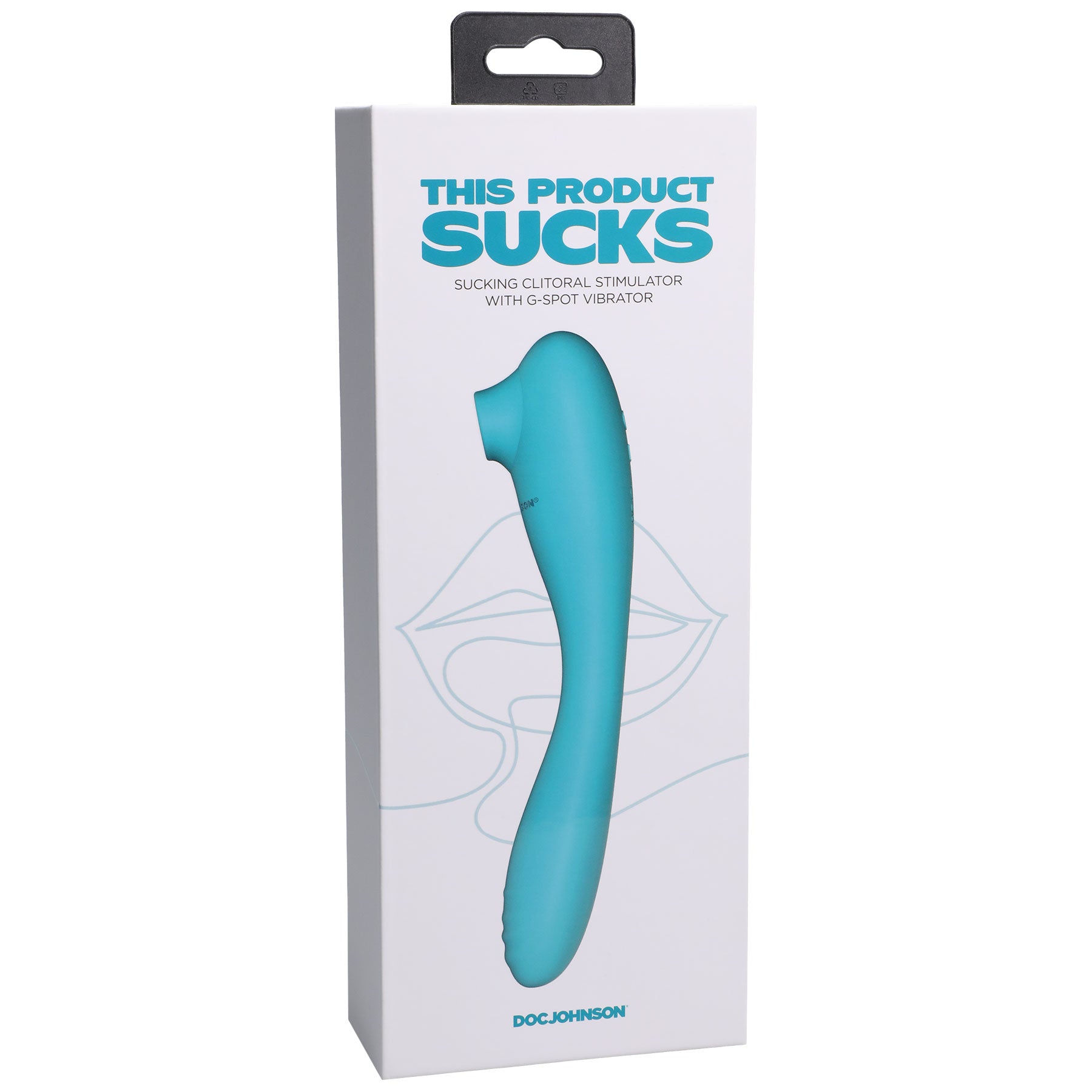 This Product Sucks - Sucking Clitoral Stimulator  With Bendable G-Spot Vibrator - Teal DJ0990-25-BX