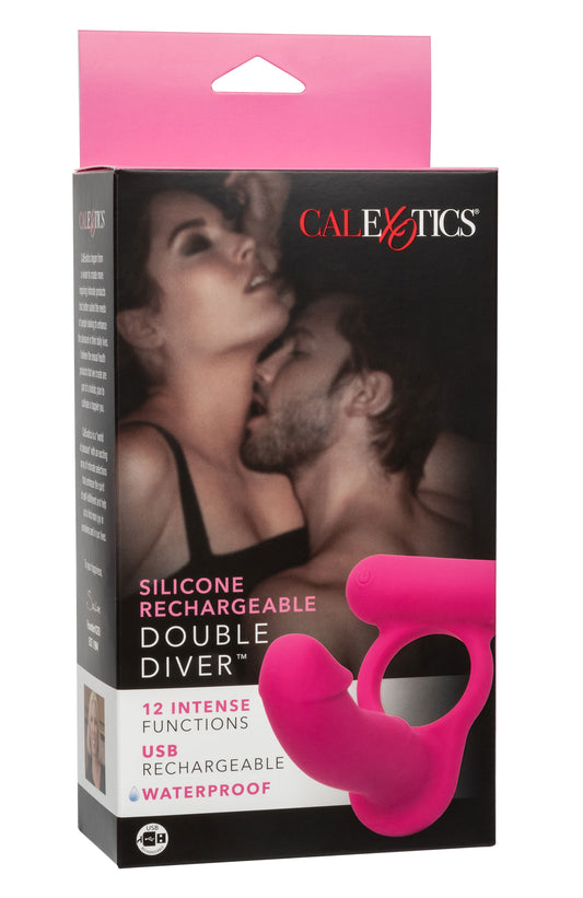 Silicone Rechargeable Double Diver - Pink SE1844153