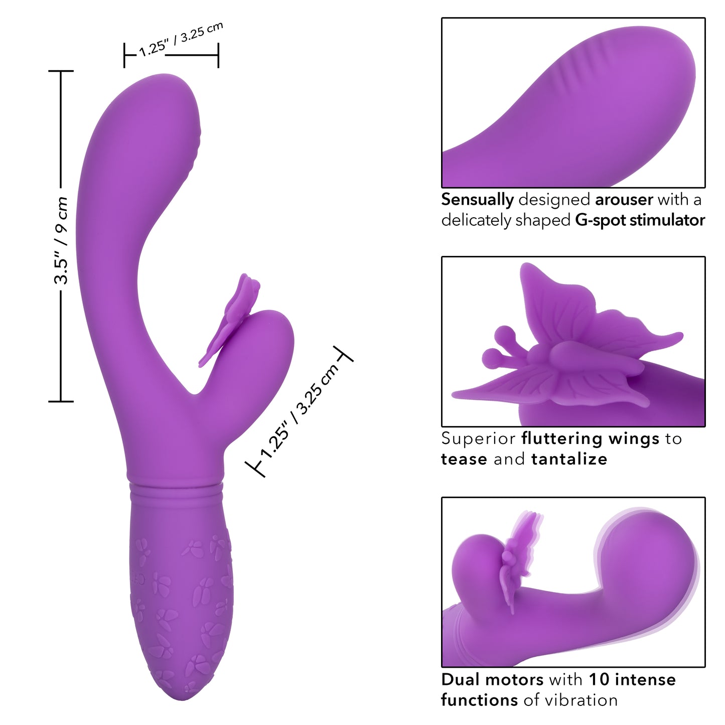 Rechargeable Butterfly Kiss Flutter - Purple SE0783453