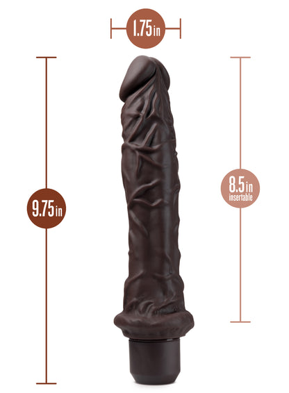 Dr. Skin Silicone - Dr. Richard - 9 Inch Vibrating Dildo - Brown BL-12336