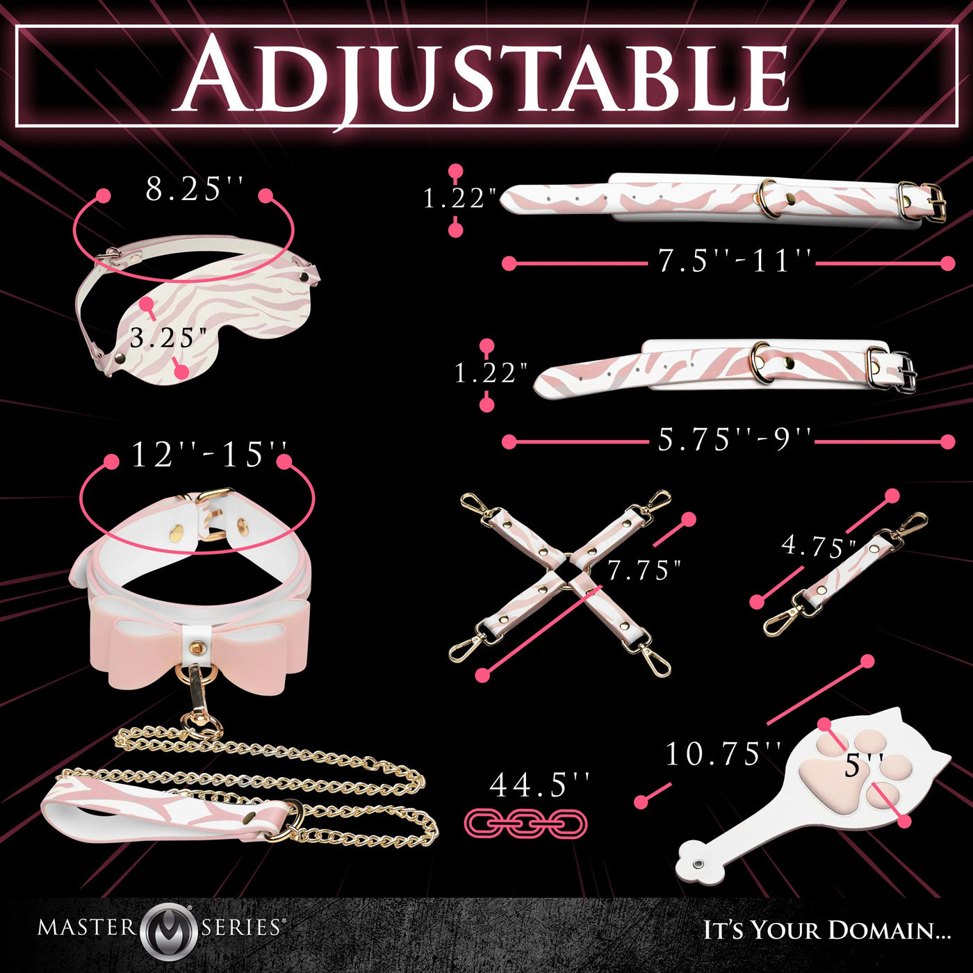 Pink Kitty Bondage Set - White/pink MS-AH301