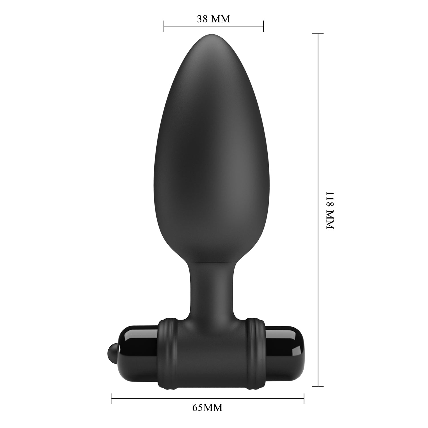 Pretty Love Vibra Butt Plug II - Black BI-040107