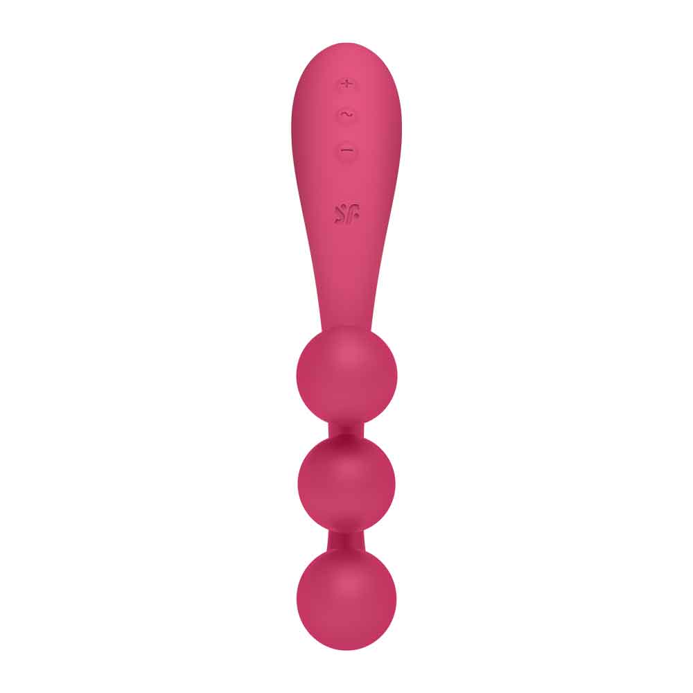 Tri Ball 1 Lay on Vibrator - Red SAT-4018263